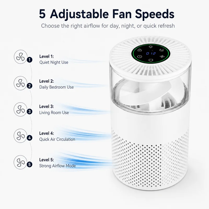 Compact Cylinder HEPA Air Purifier product image 4